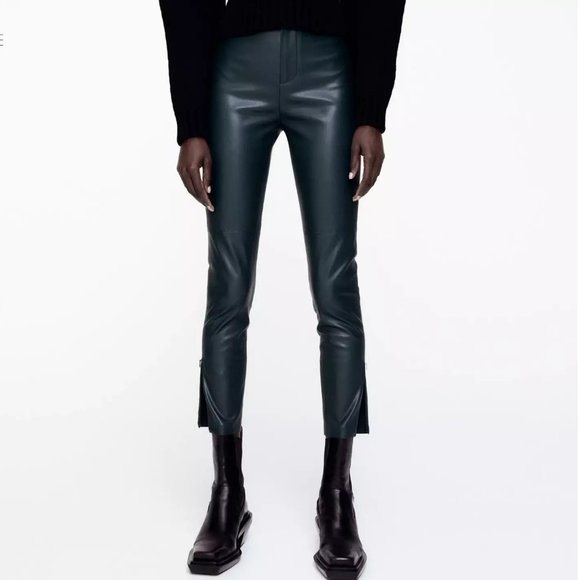 Zara Pants - NWT ZARA High Rise Leather Leggings